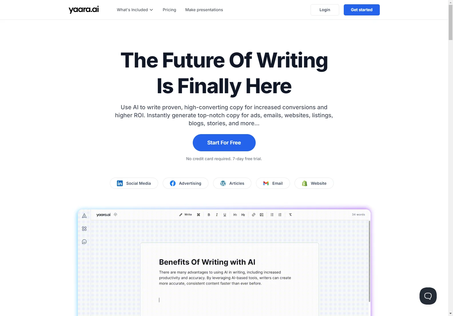 Yaara: AI-Powered Writing Tool for High-Converting Content