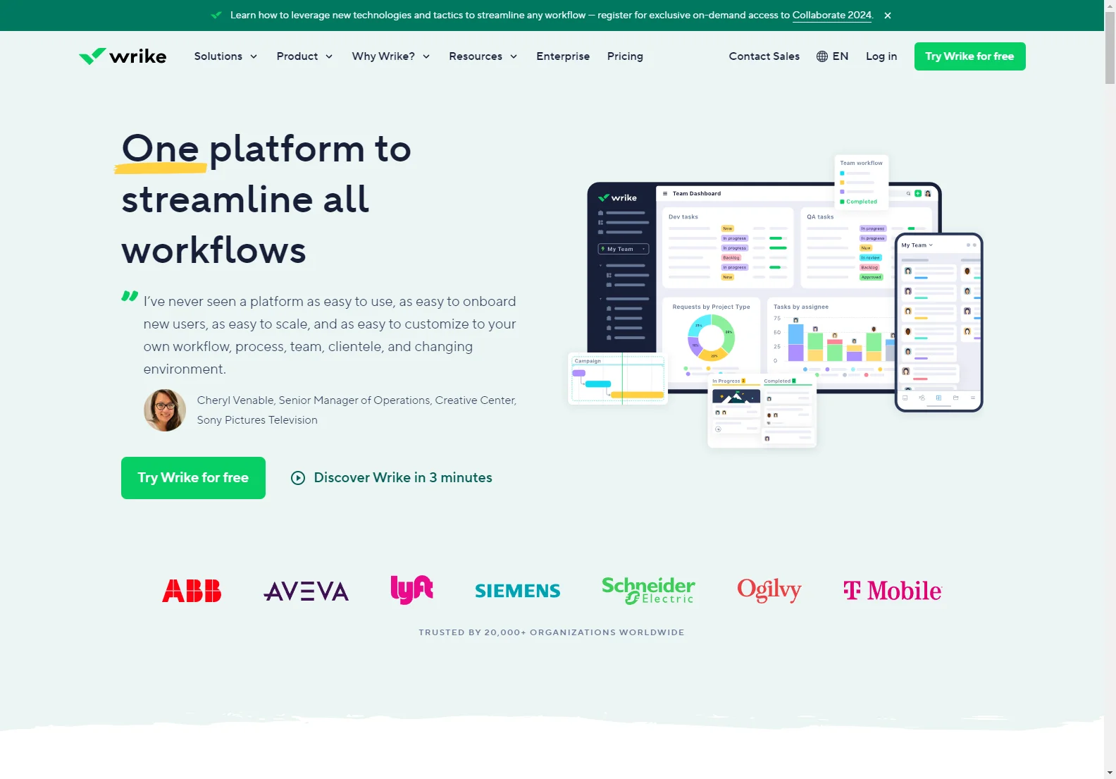 Wrike: AI-Powered Project Management for Enhanced Team Collaboration and Faster Project Delivery