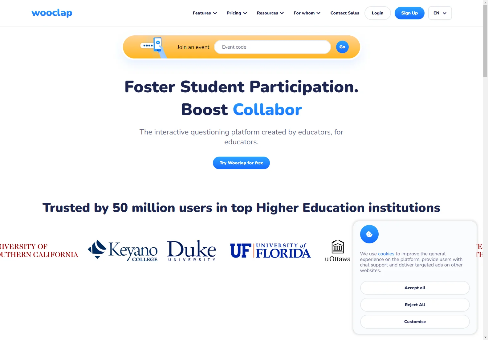 Wooclap: Interactive Presentations for Enhanced Student Engagement