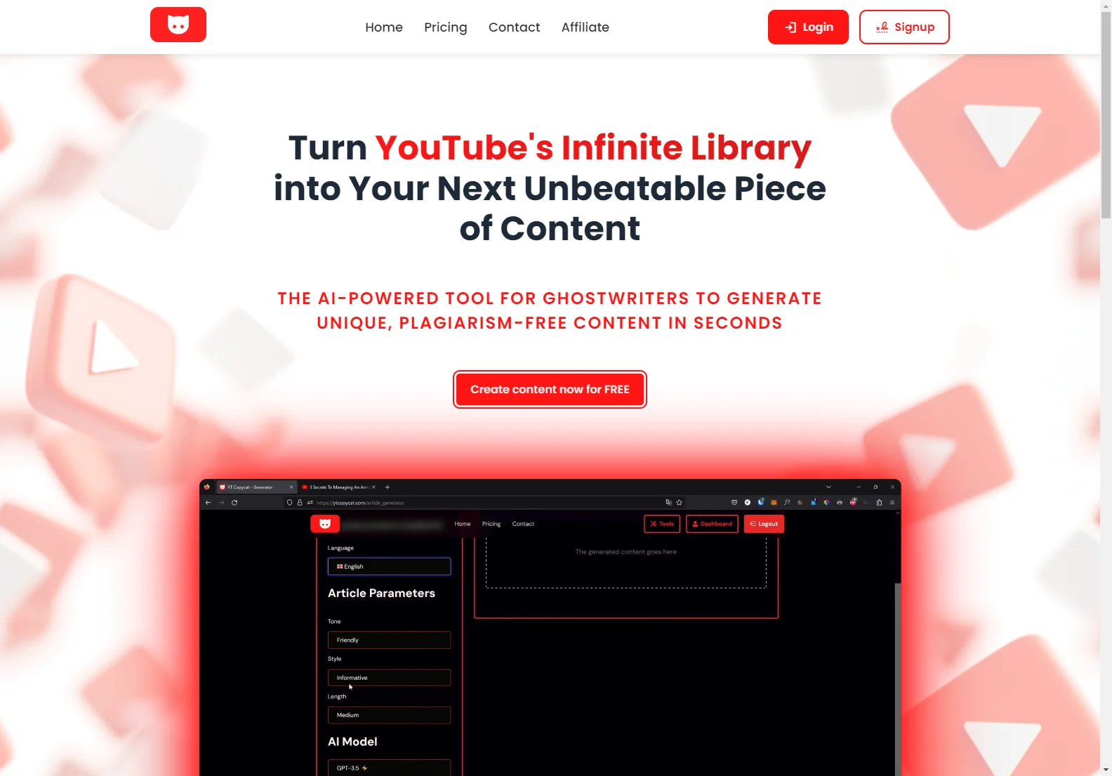 YT Copycat: AI-Powered YouTube Video to Content Generator