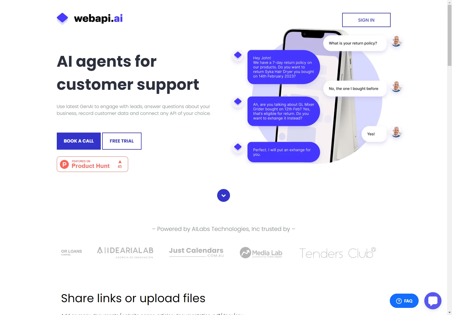 Webapi.ai: AI-Powered Customer Support Agents for Enhanced Lead Engagement