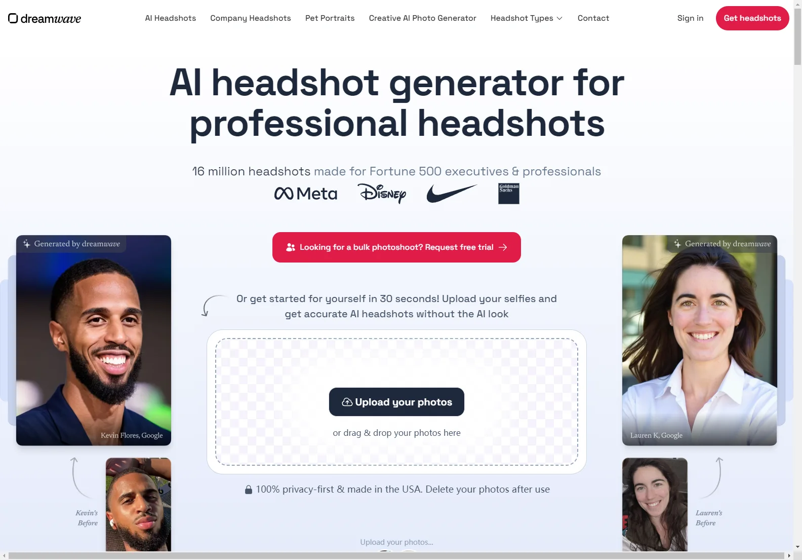 Dreamwave AI: Best AI Headshot Generator for Realistic & Professional Headshots