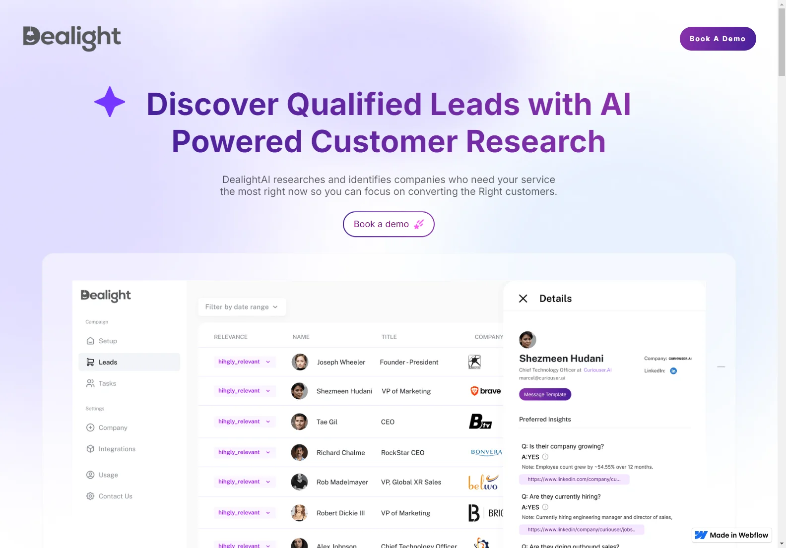 DealightAI: AI-Powered Customer Research for Qualified Leads