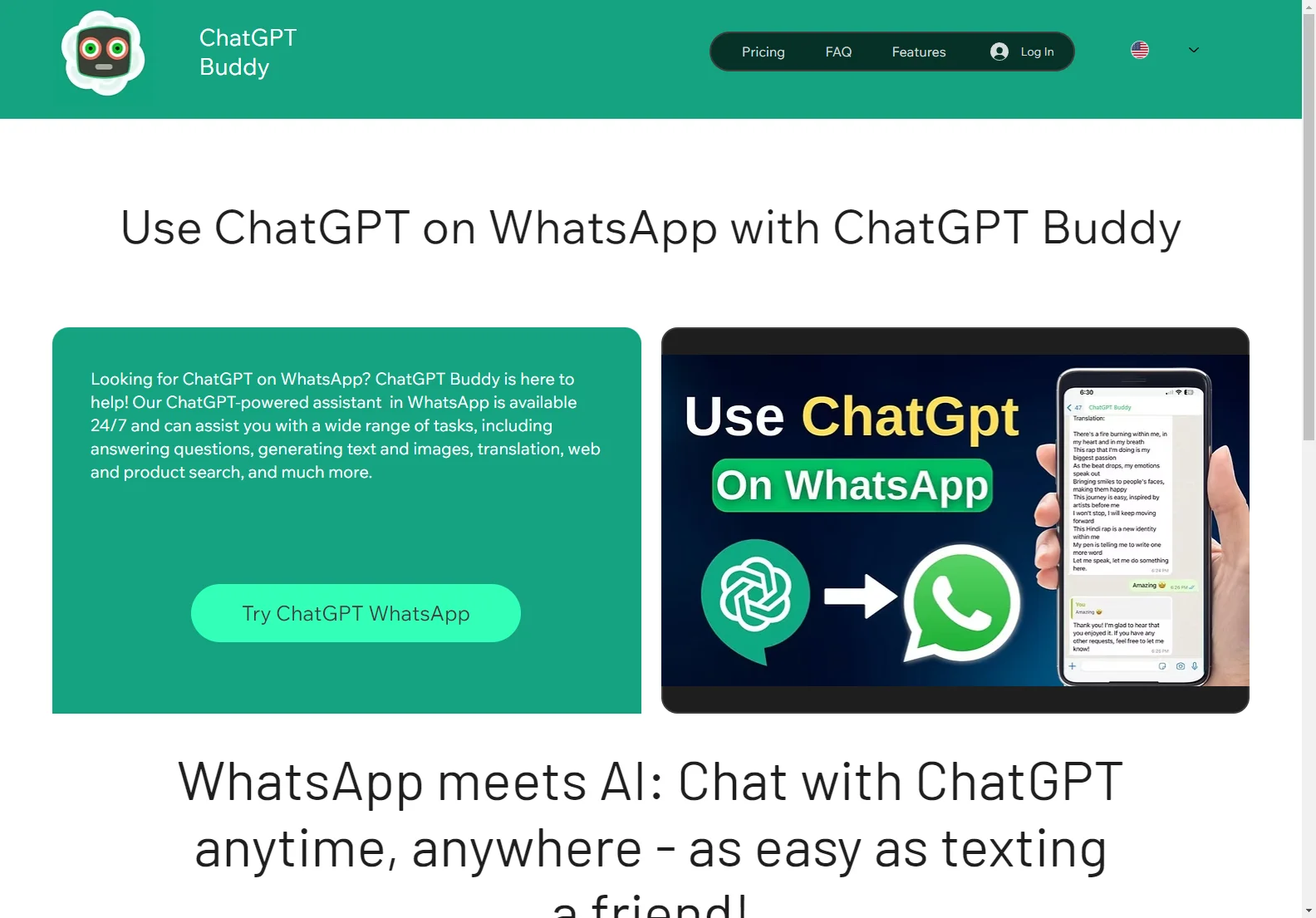 ChatGPT Buddy: Your AI-Powered WhatsApp Assistant