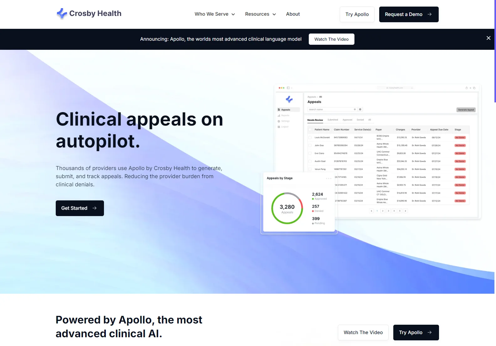 Crosby Health Apollo: AI-Powered Clinical Appeals Automation