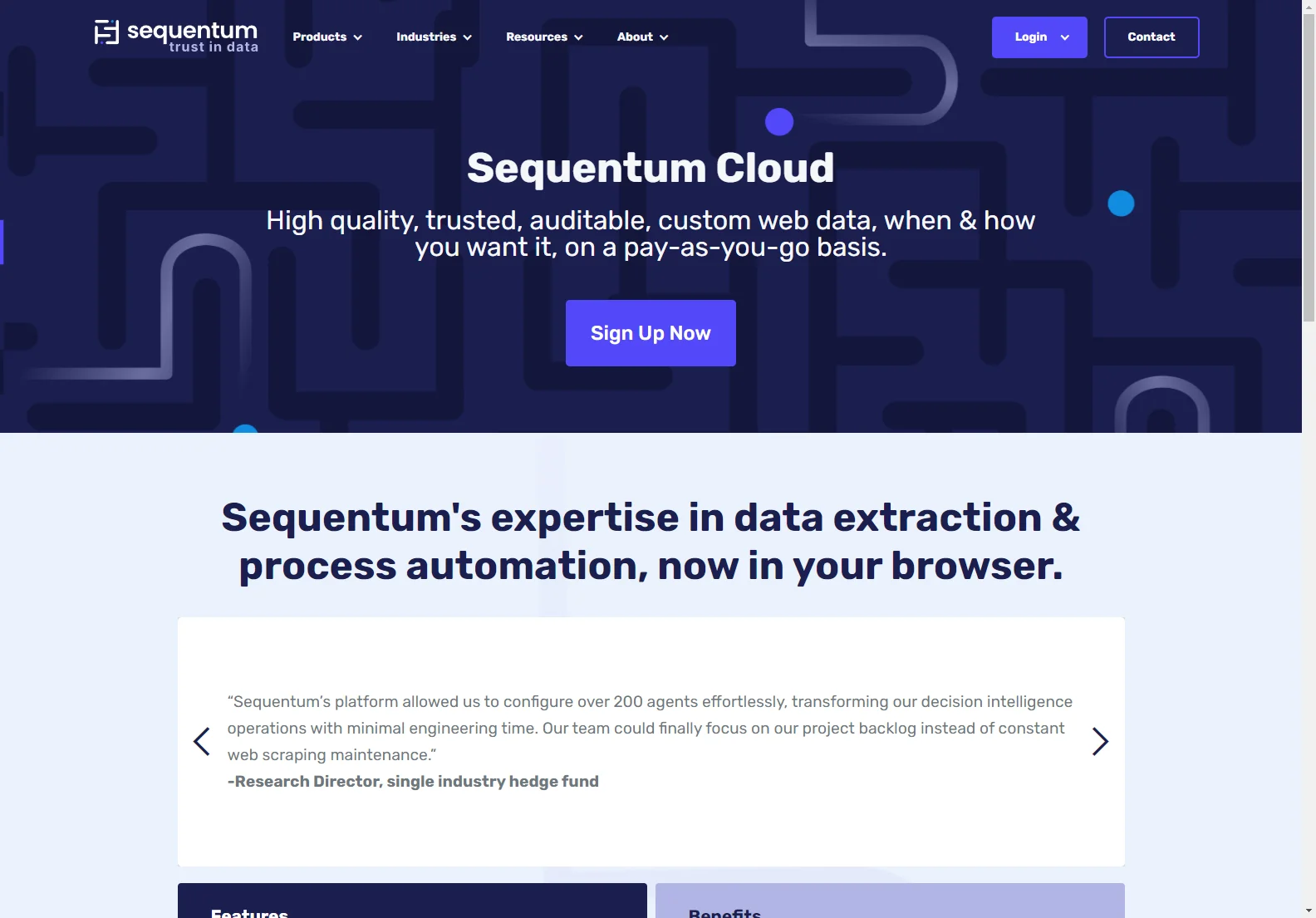 Sequentum Cloud: Low-Code Web Data Pipelines for Enterprise-Scale Data Management