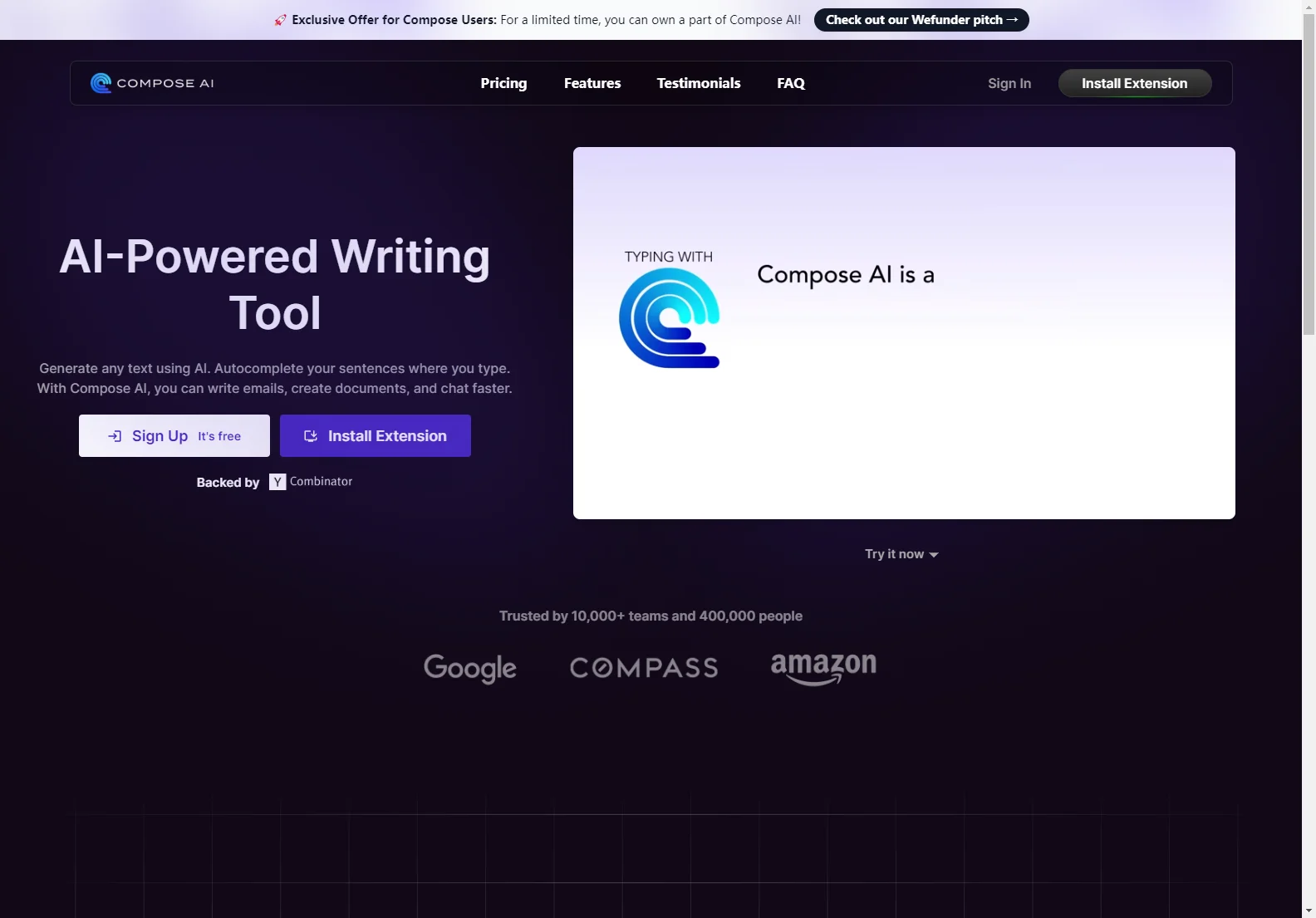 Compose AI: Boost Your Writing Speed by 40% with AI-Powered Autocomplete