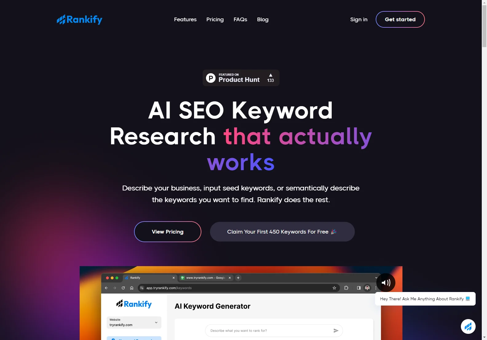 Rankify: AI-Powered SEO Keyword Research Tool