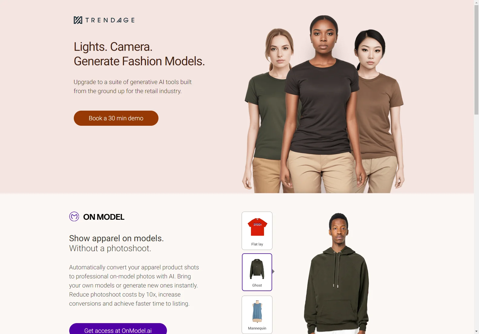 Trendage: Generative AI for Revolutionizing Retail Product Photography