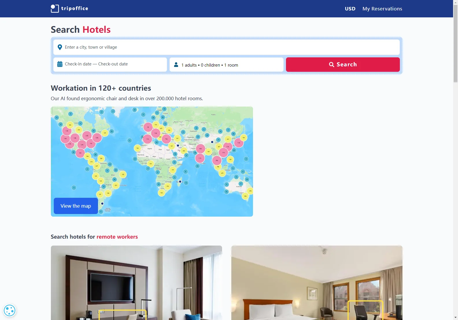 TripOffice.com: 200,000+ Workation-Friendly Hotels for Remote Workers