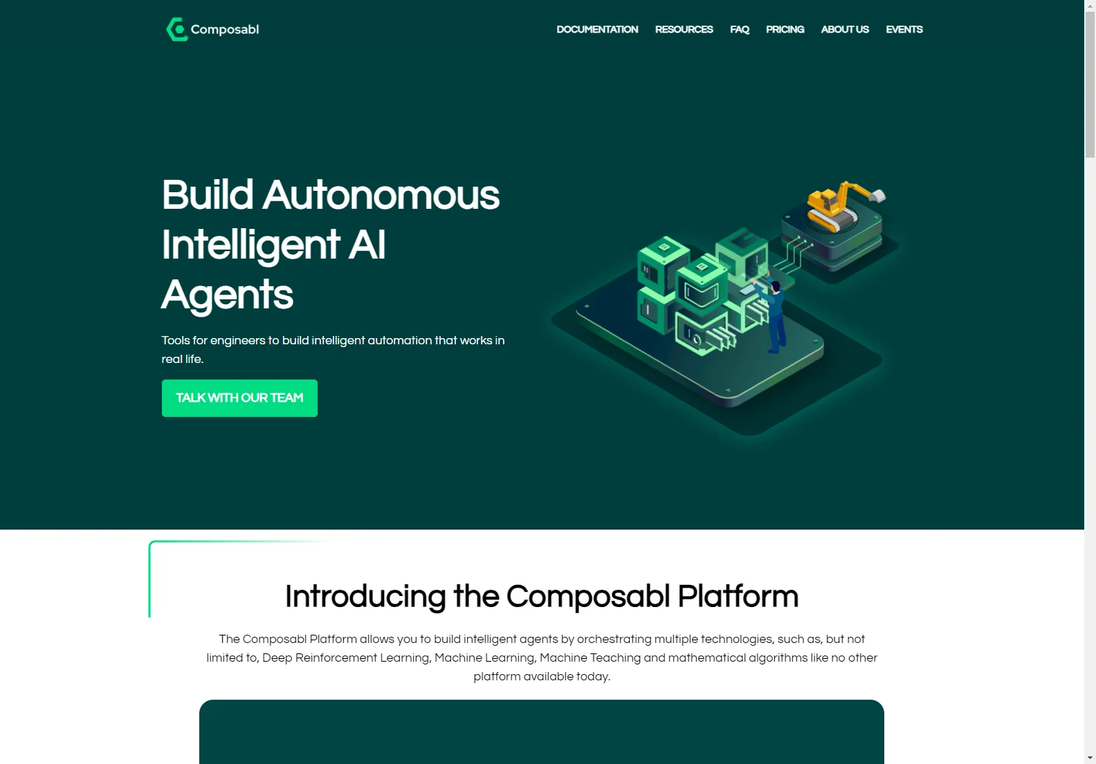 Composabl: Build Autonomous Intelligent AI Agents for Real-World Applications