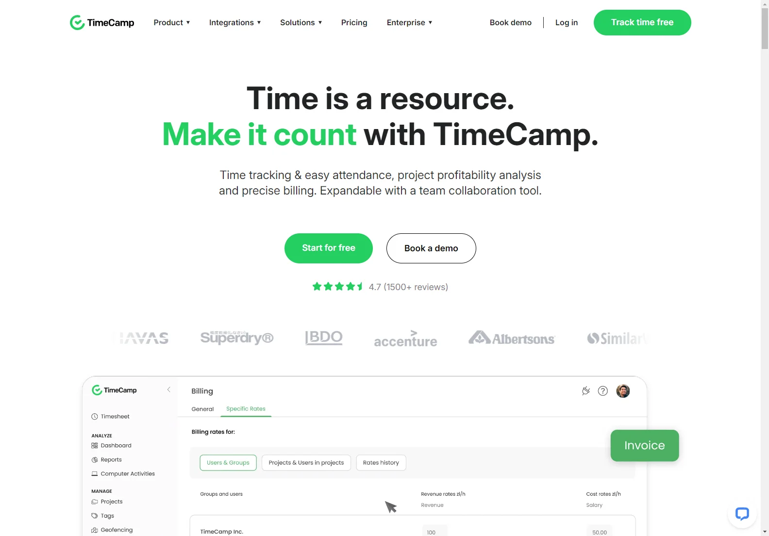 TimeCamp: AI-Powered Time Tracking for Enhanced Productivity and Profitability