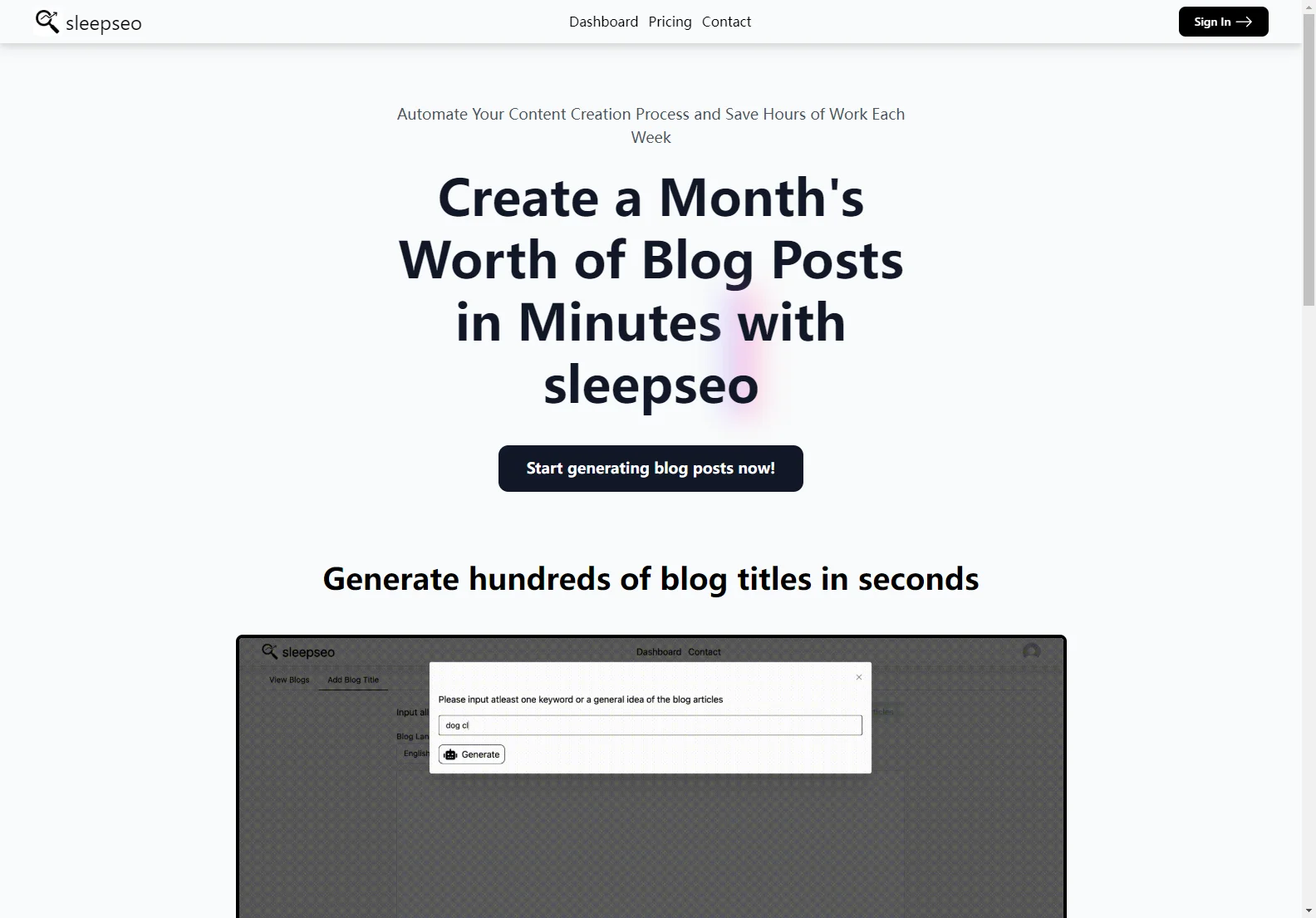 sleepseo: Automate Content Creation and Save Hours