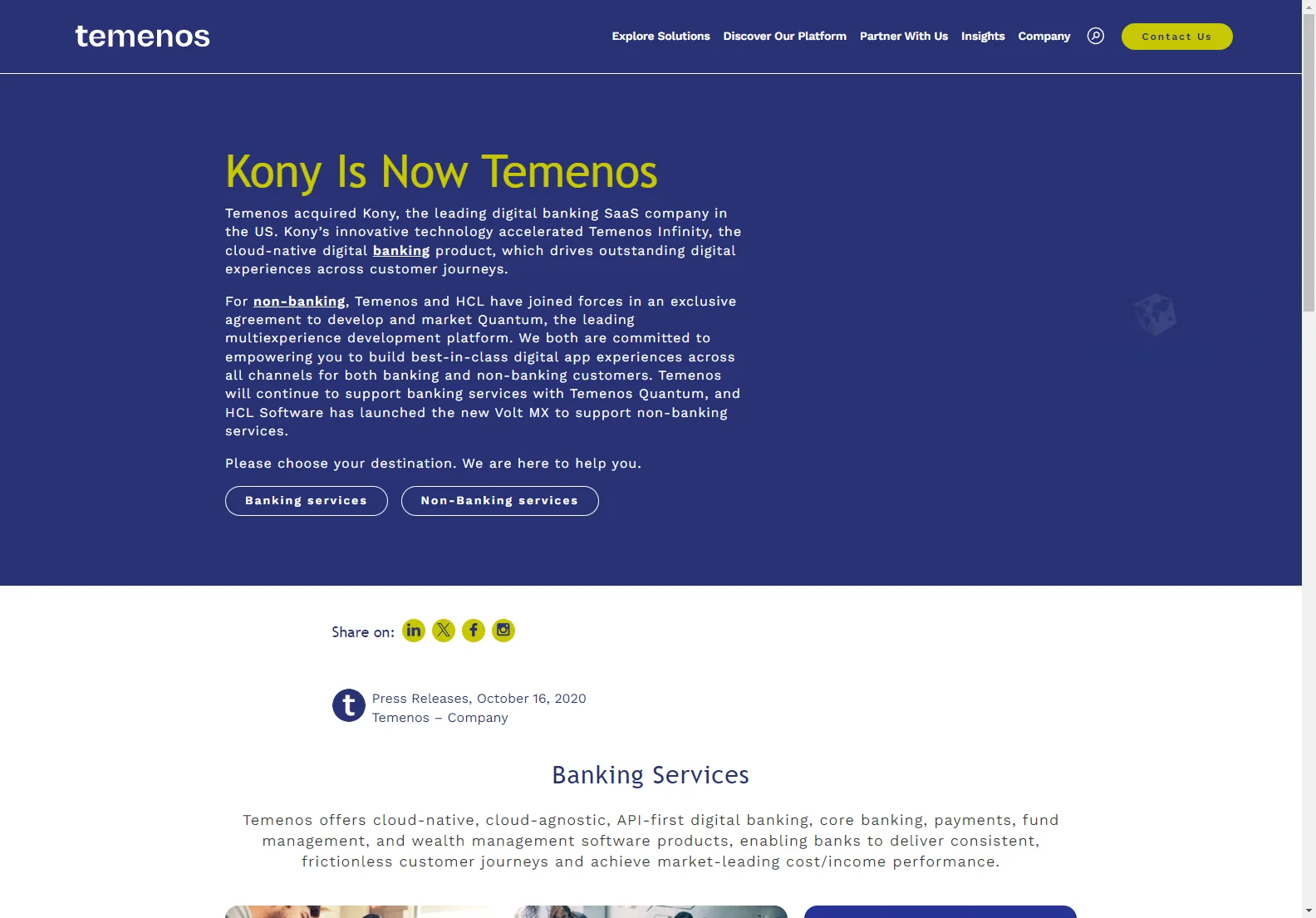 Kony Is Now Temenos: Revolutionizing Digital Banking and Beyond