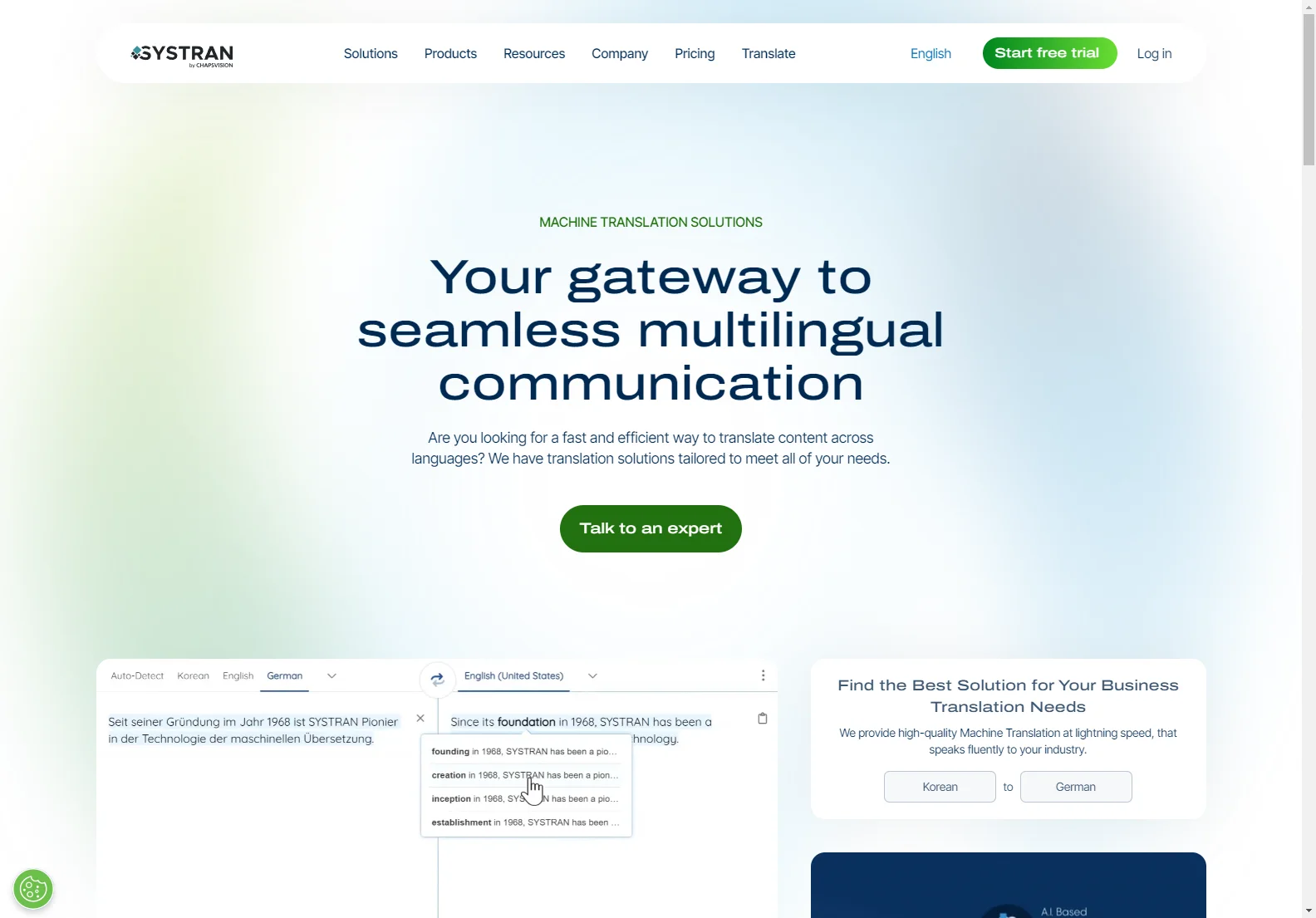 SYSTRAN: AI-Powered Professional Translation Tool for Businesses and Individuals