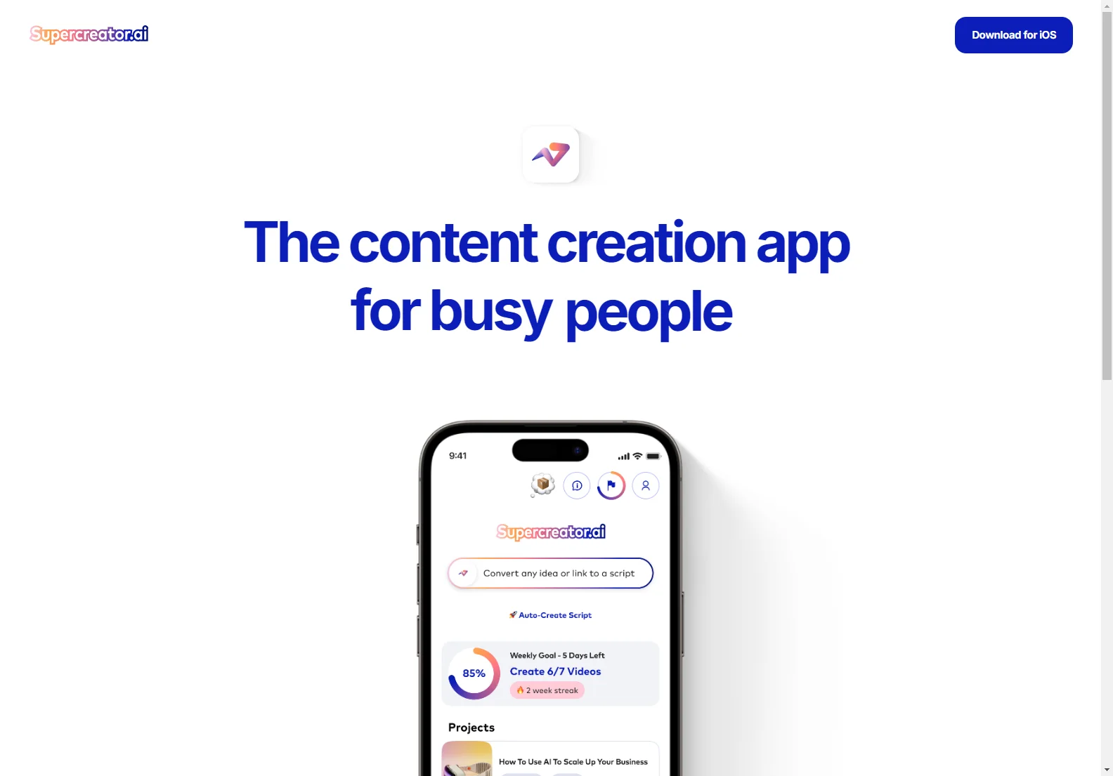 Supercreator.ai: AI-Powered Video Creation App for Busy Professionals