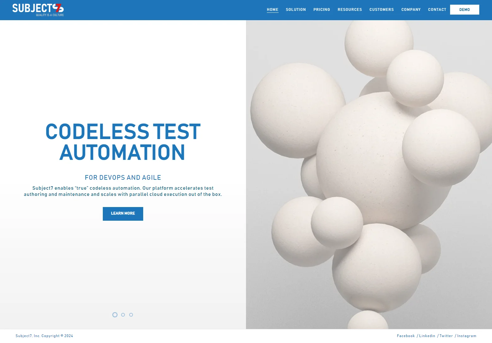 Subject7: Unified Codeless Test Automation for DevOps and Agile