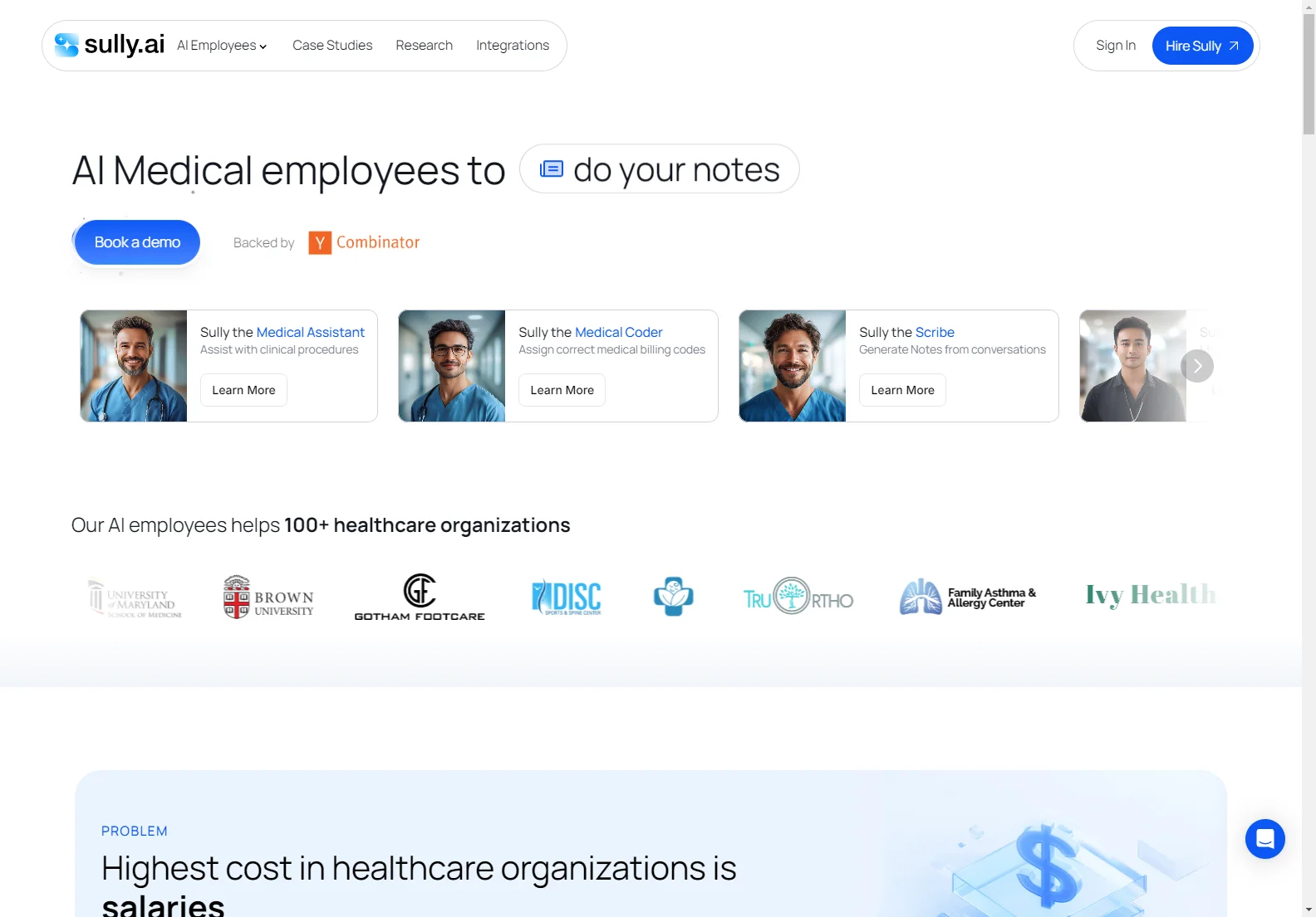 Sully.ai: AI Medical Employees for Efficient and Cost-Effective Healthcare