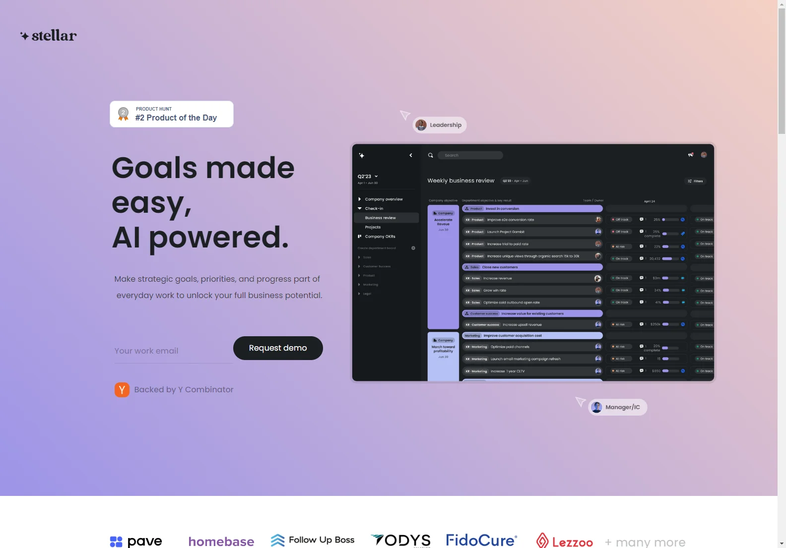 Stellar: AI-Powered Goal Setting for Enhanced Business Performance