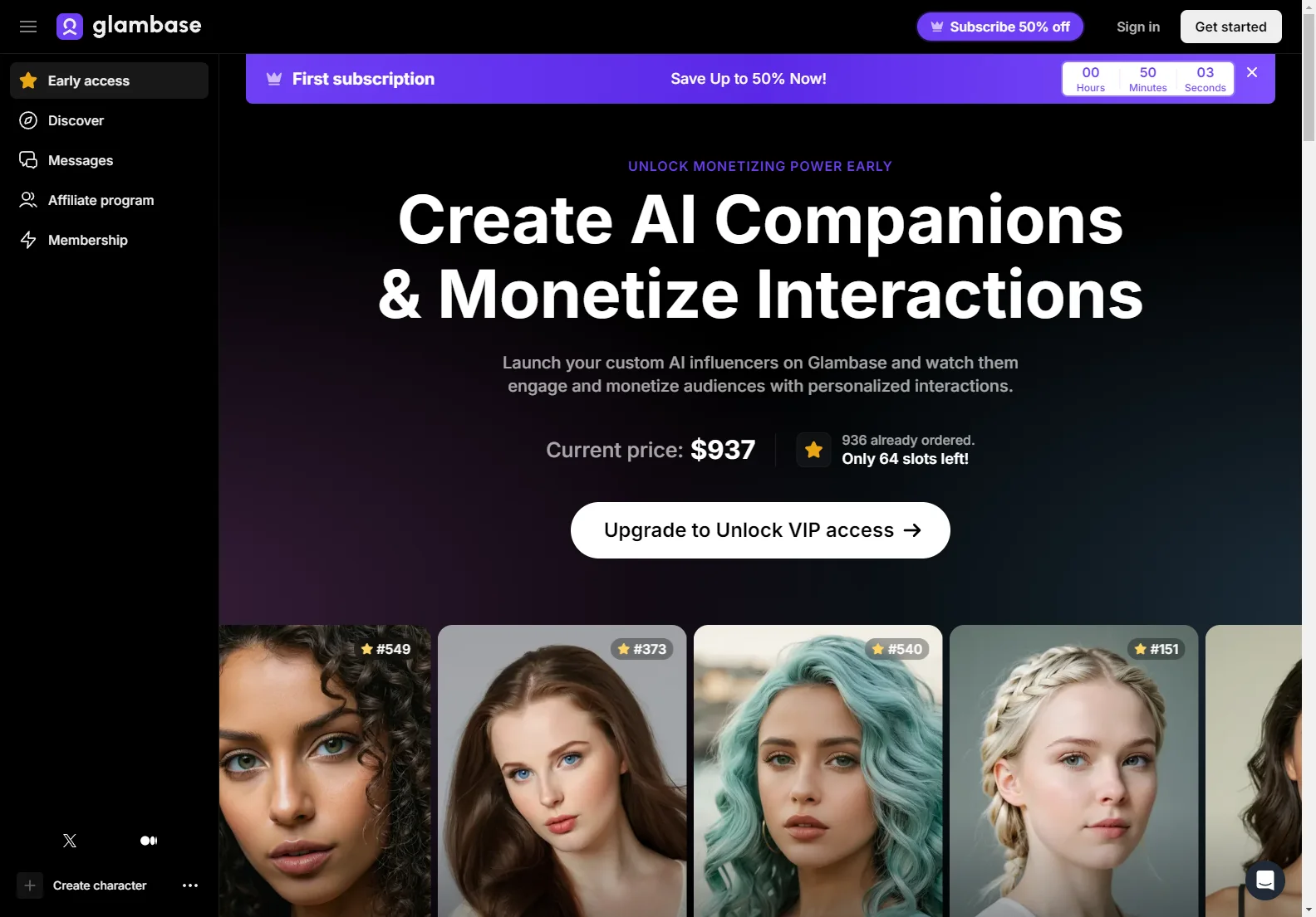 Glambase: Create & Monetize Your Own AI Influencers - Early Access Available!