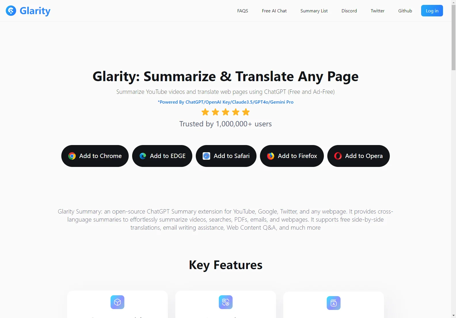 Glarity: Free AI-Powered Summarization & Translation Extension