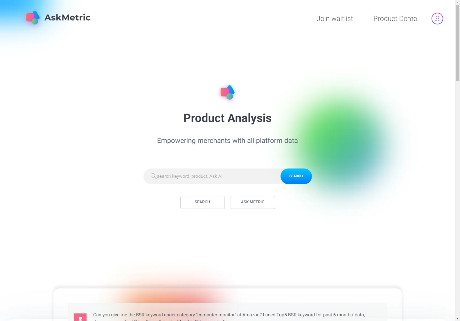 AskMetric: AI-Powered E-commerce Intelligence for Data-Driven Decisions