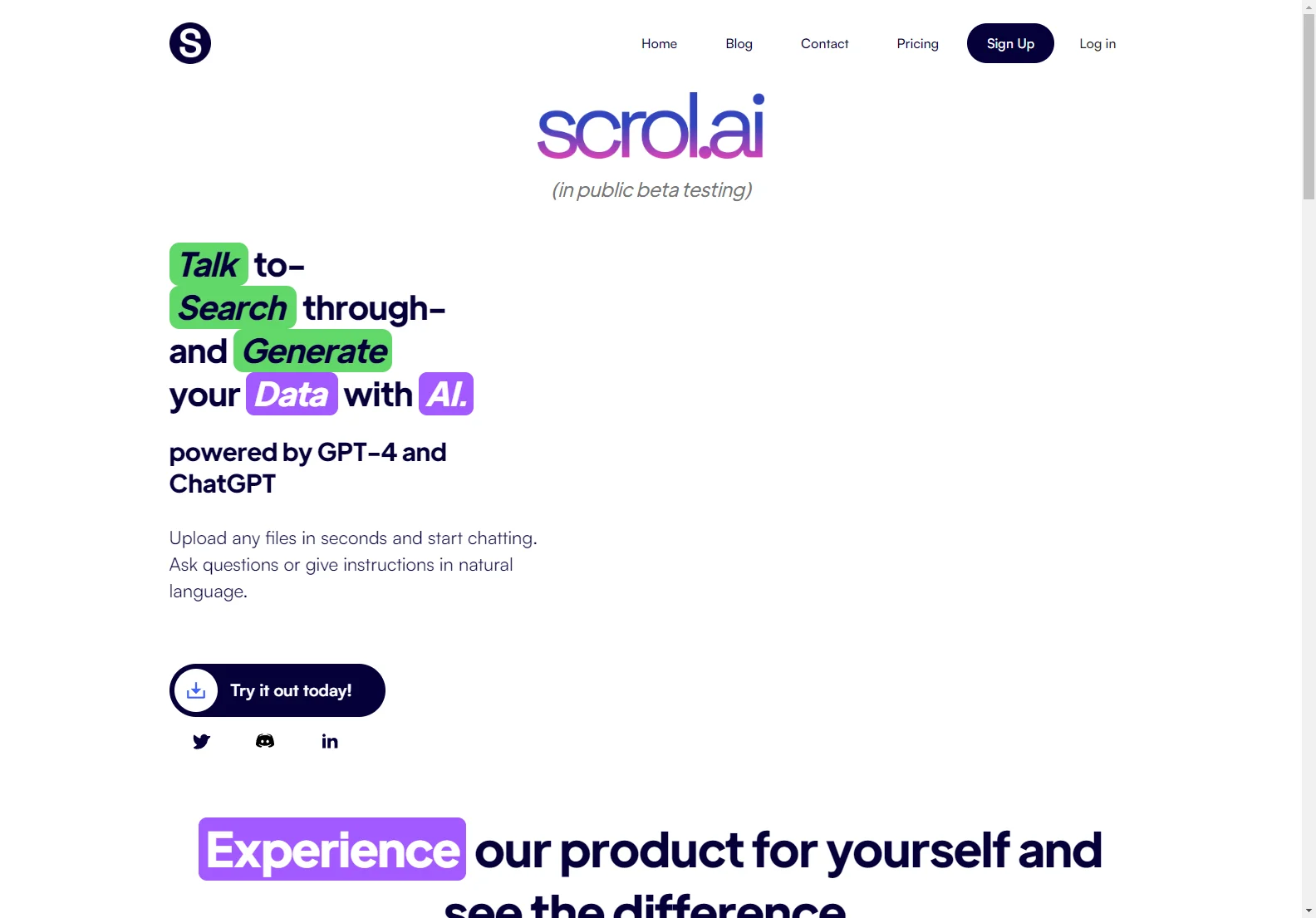 scrol.ai: AI-Powered Data Analysis and Content Generation Platform