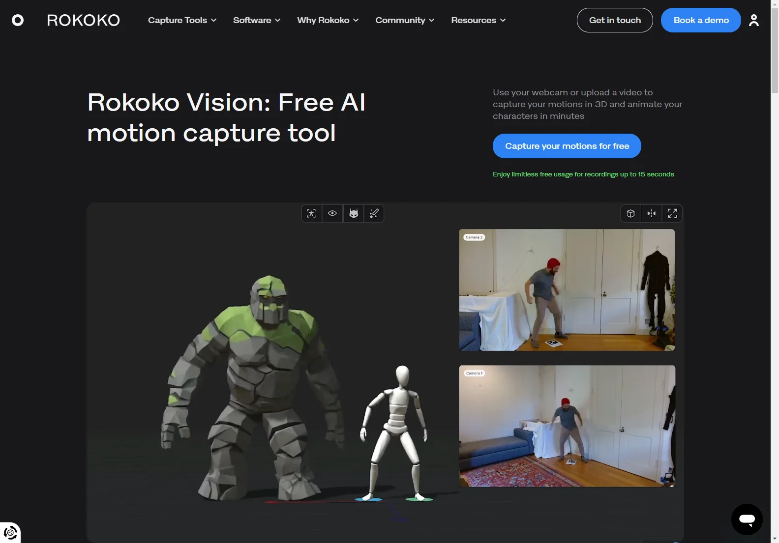 Rokoko Vision: Free AI Motion Capture Tool for Animators