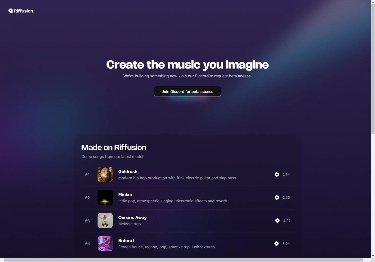 Riffusion: AI Music Creation Tool - Beta Access Available