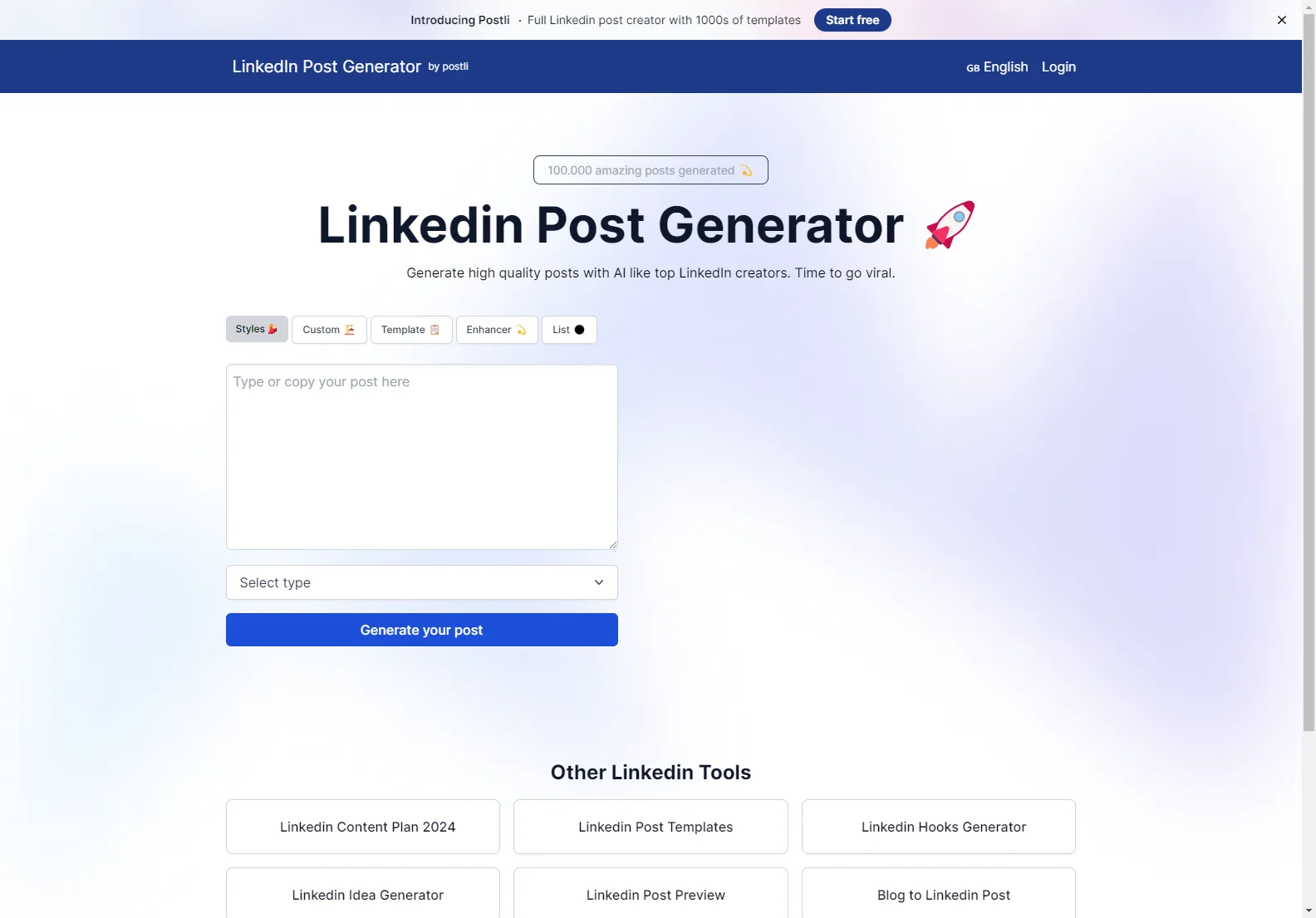 Postli LinkedIn Post Generator: Create Viral-Worthy Content with AI