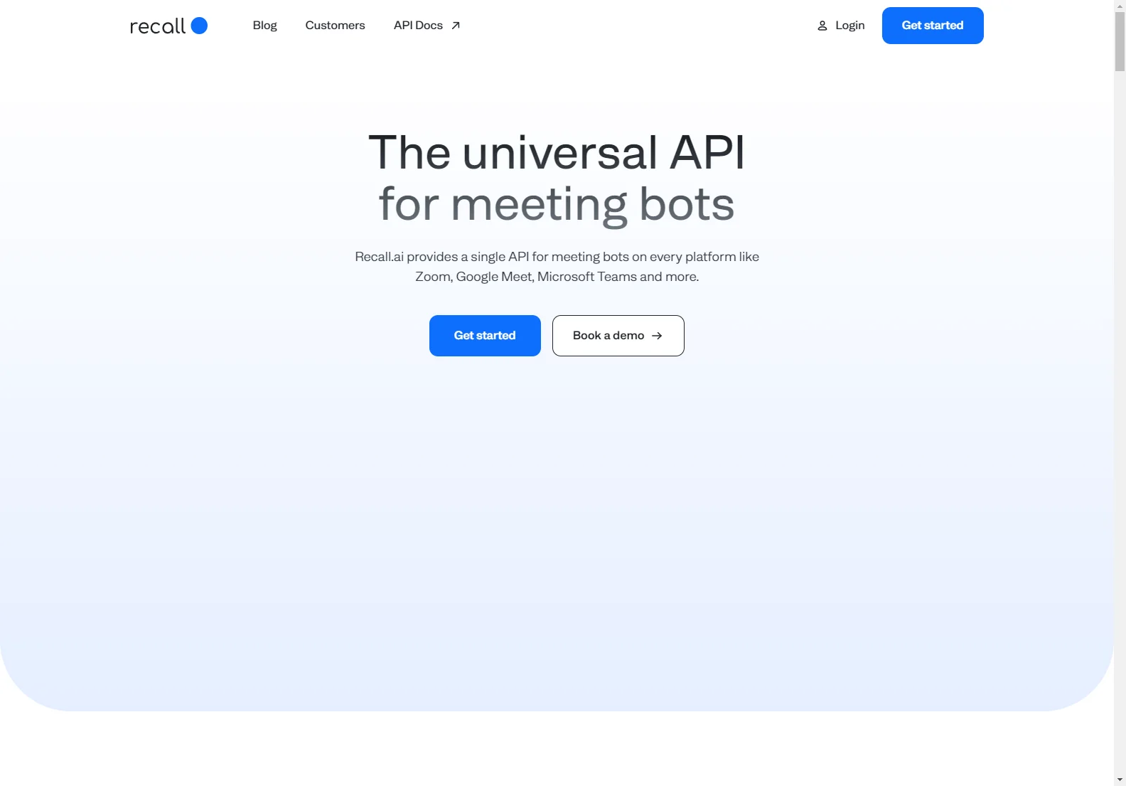 Recall.ai: Universal API for Meeting Bots - Streamline Your Integrations