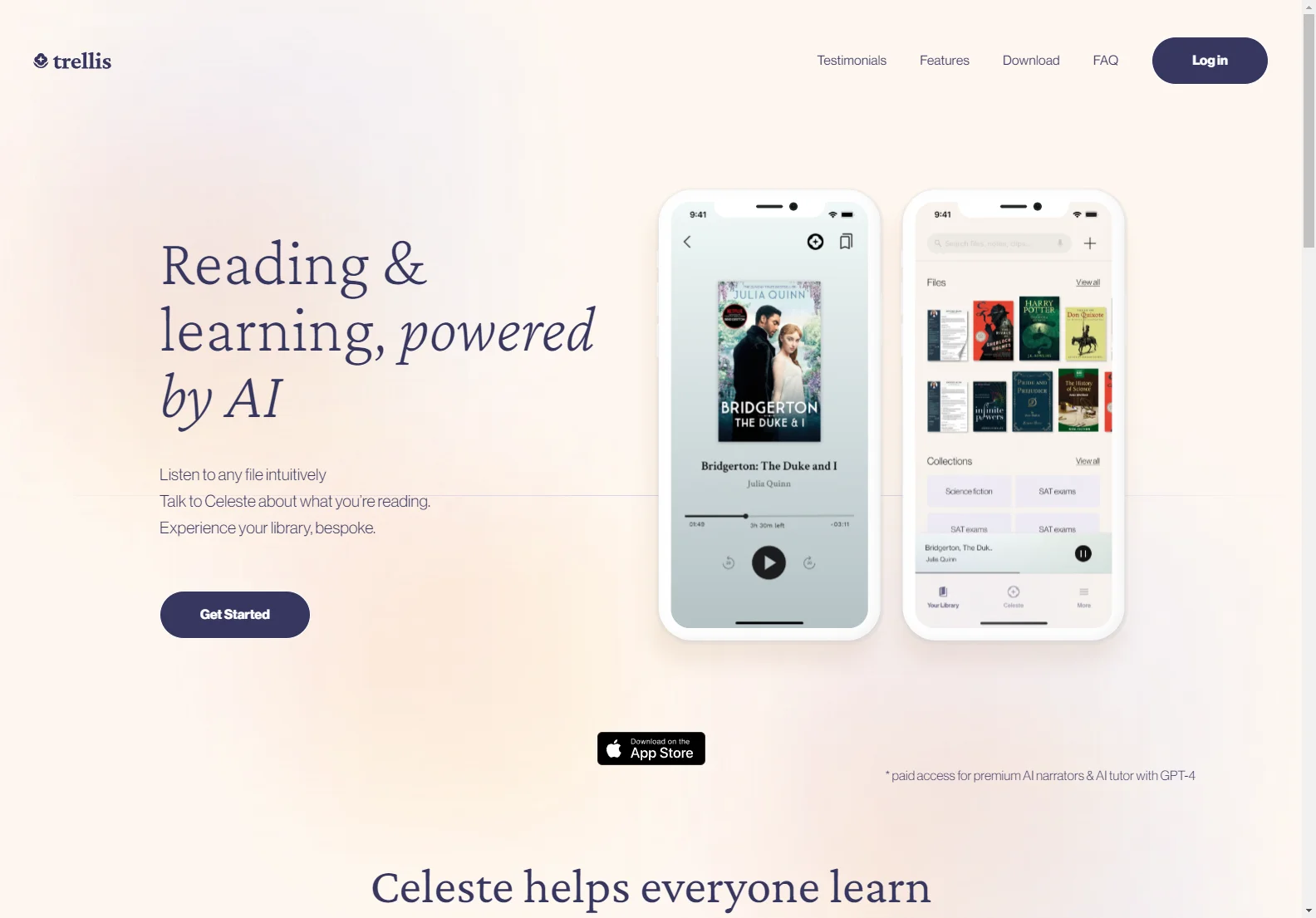 Trellis: AI-Powered Reading & Learning Companion for Enhanced Comprehension