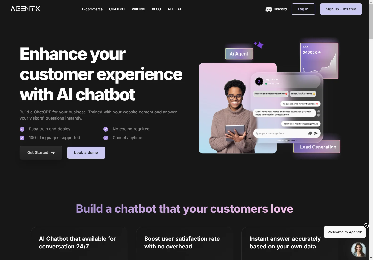 AgentX: Build AI Chatbots Effortlessly - No Coding Required