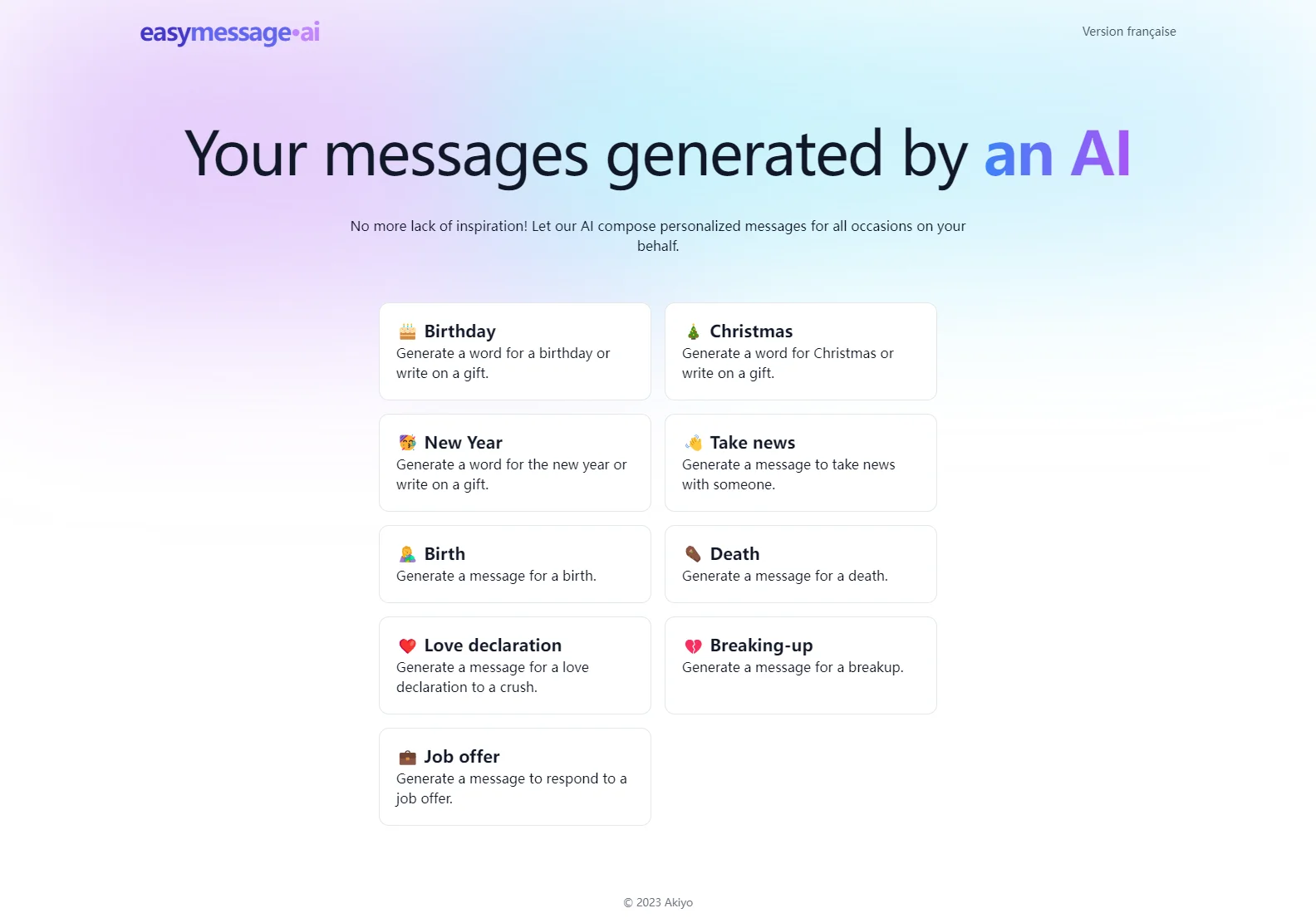 easyMessage.ai: AI-Powered Message Generation for Any Occasion