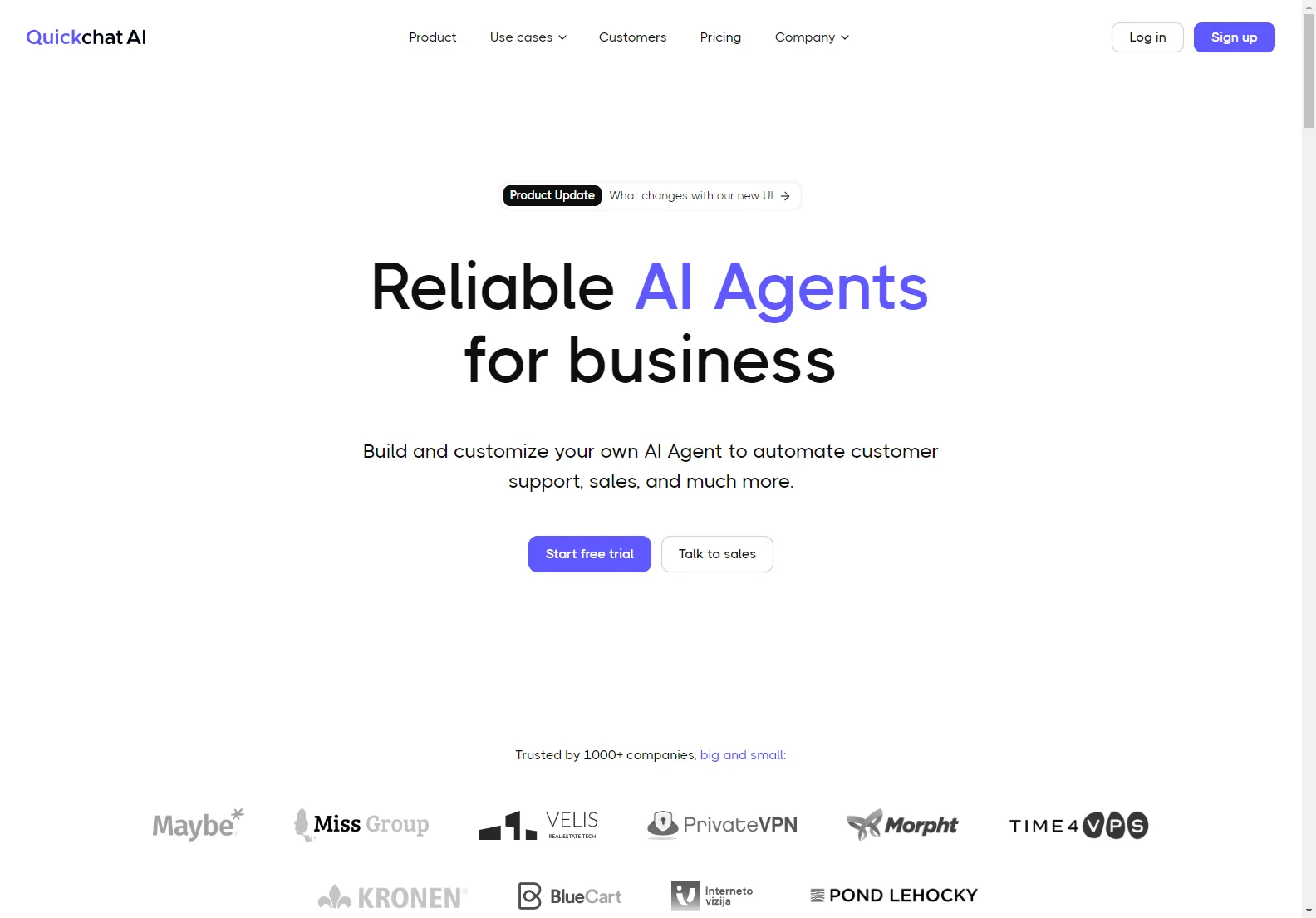 Quickchat AI: Custom AI Agents for Business Automation