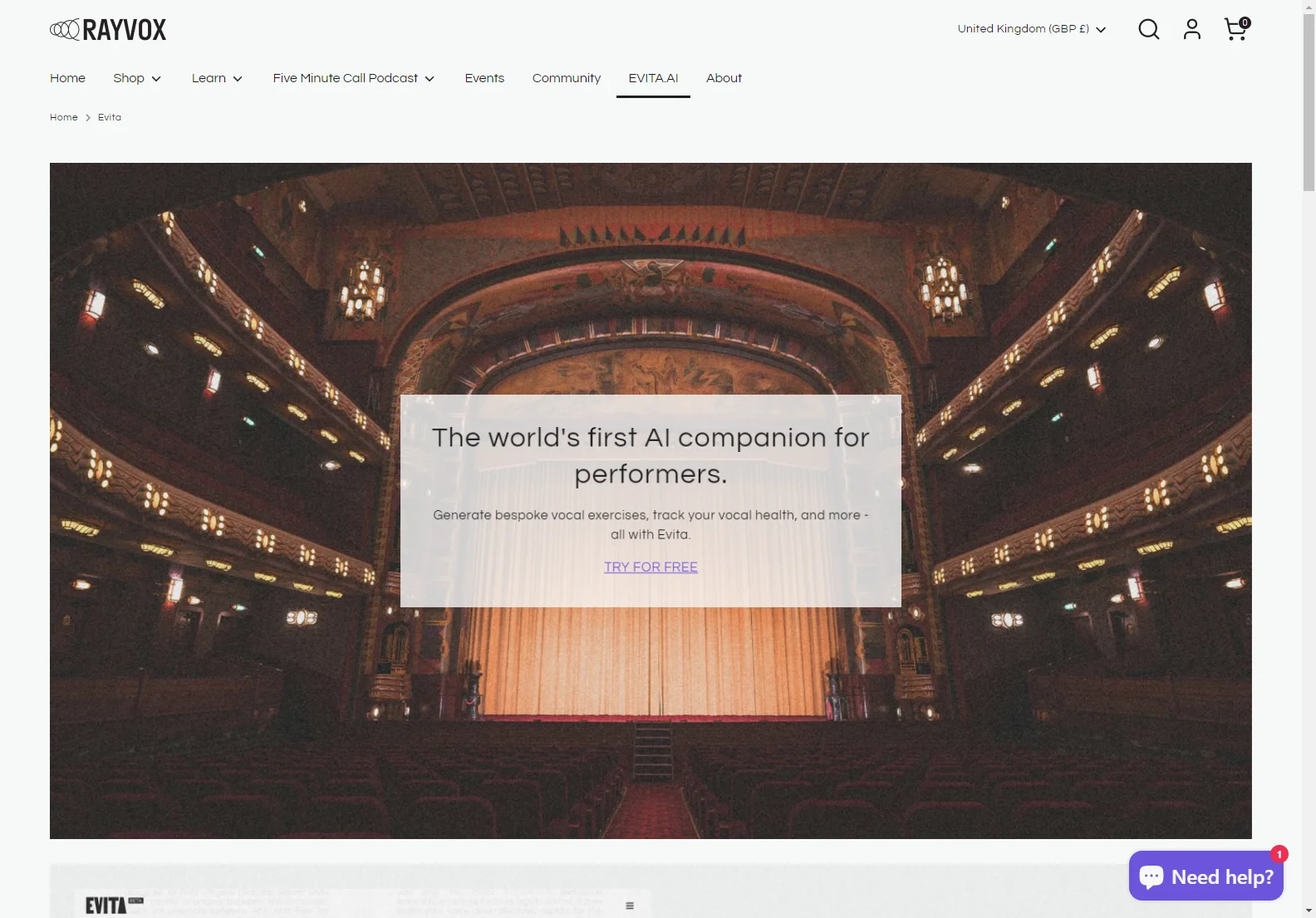 Evita: AI Vocal Companion for Singers and Performers