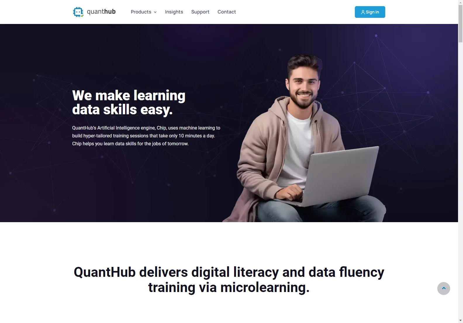 QuantHub: AI-Powered Data Skills Training for Individuals and Organizations