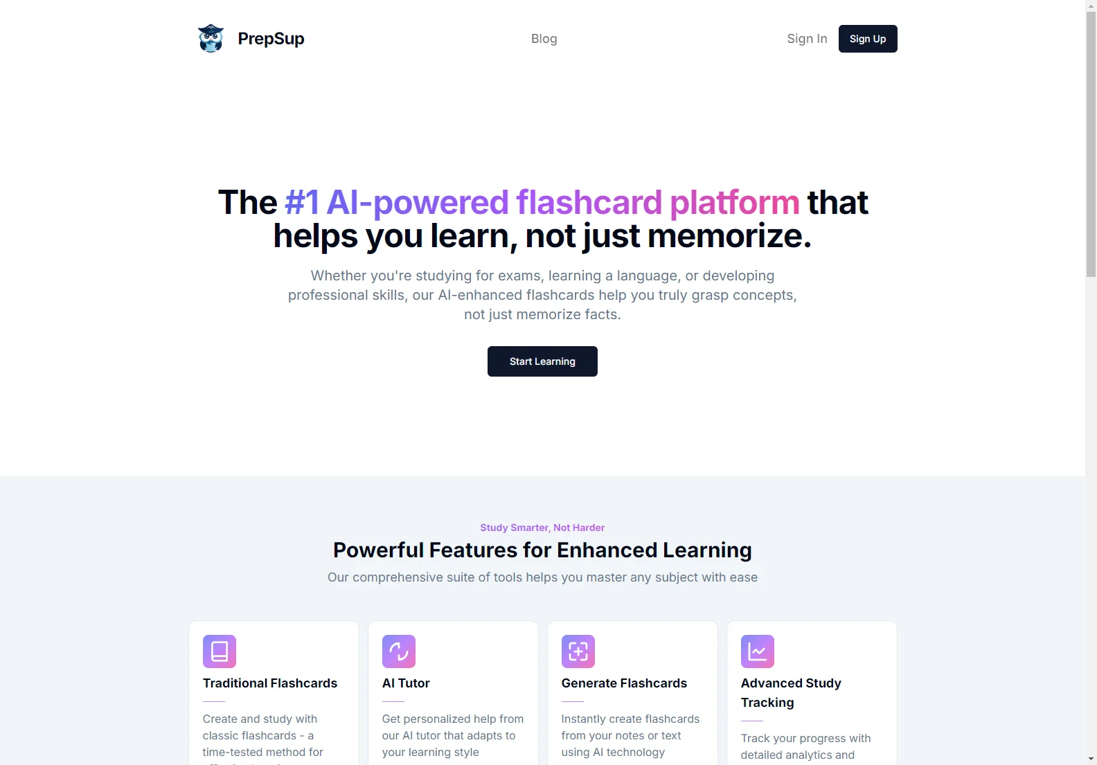 PrepSup: AI-Powered Flashcards for Smarter Learning