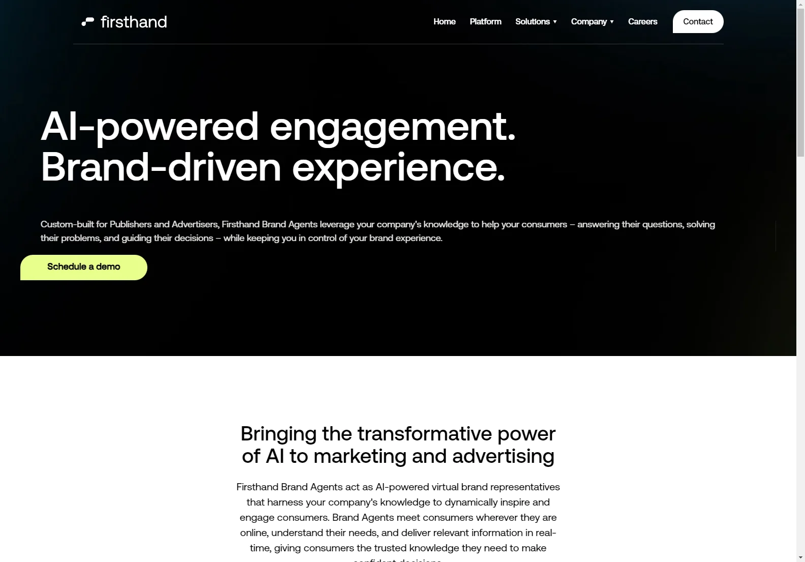 Firsthand: AI-Powered Brand Agents for Enhanced Consumer Engagement