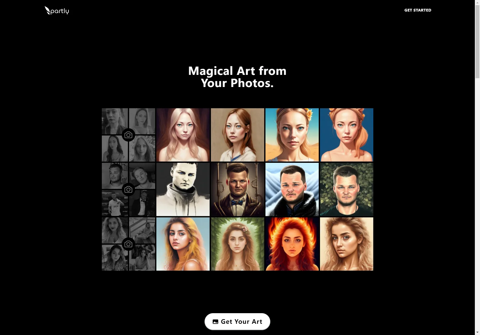 Partly: Unique AI Art from Your Photos