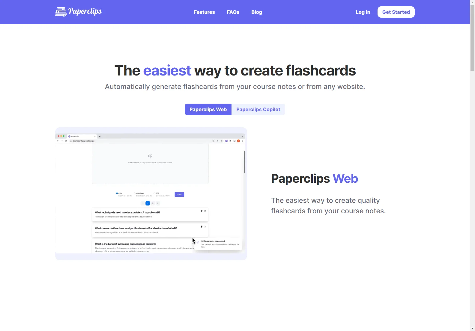 Paperclips: AI-Powered Flashcards for Effortless Learning