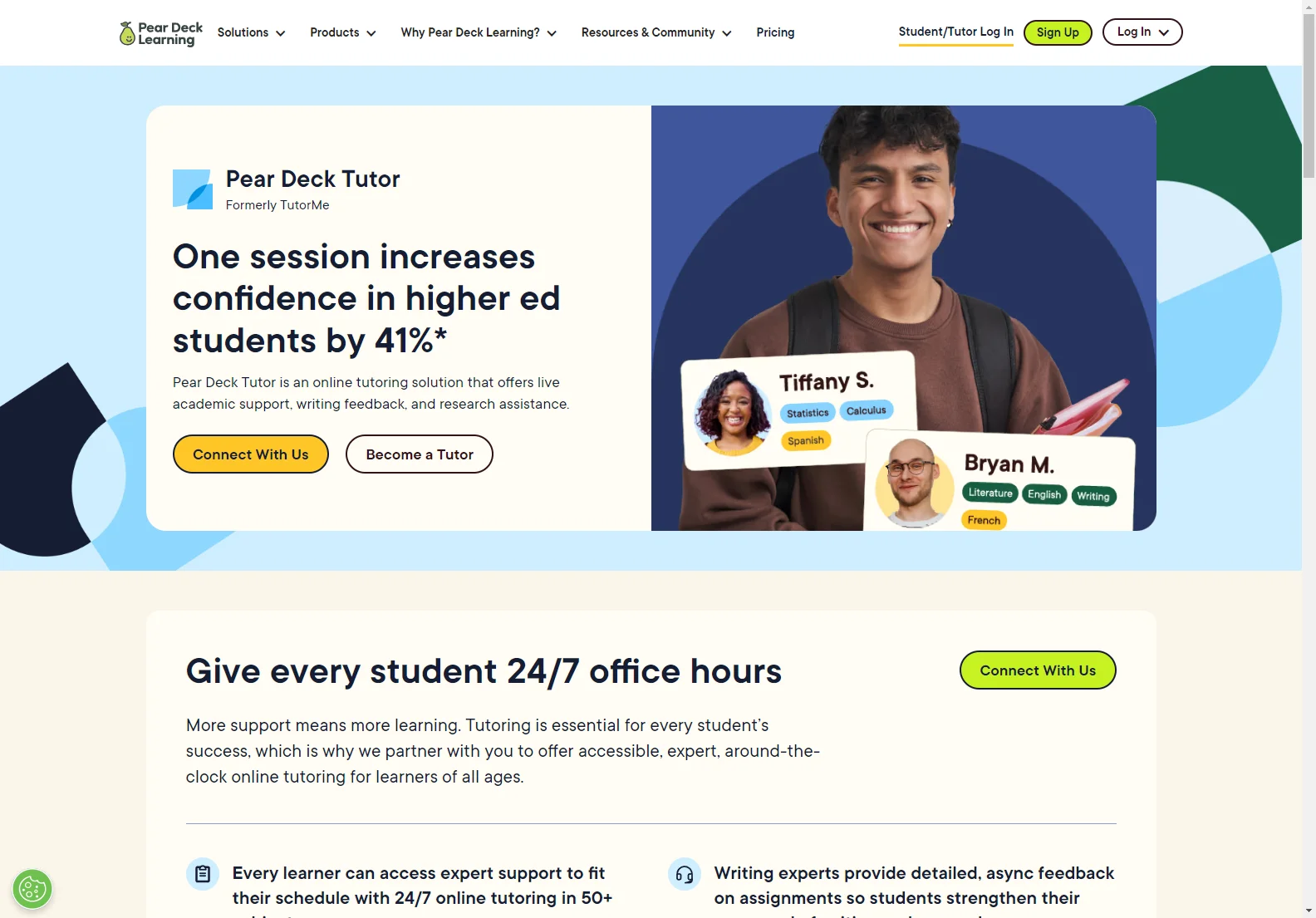 Pear Deck Tutor: 24/7 Online Tutoring for Academic Success