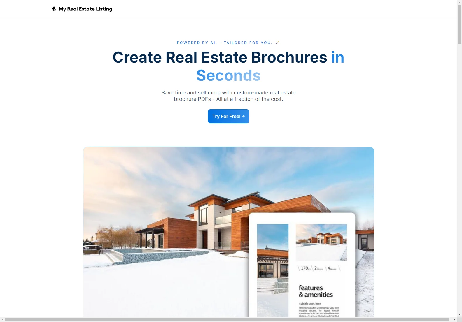 Create AI-Powered Real Estate Brochures in Seconds