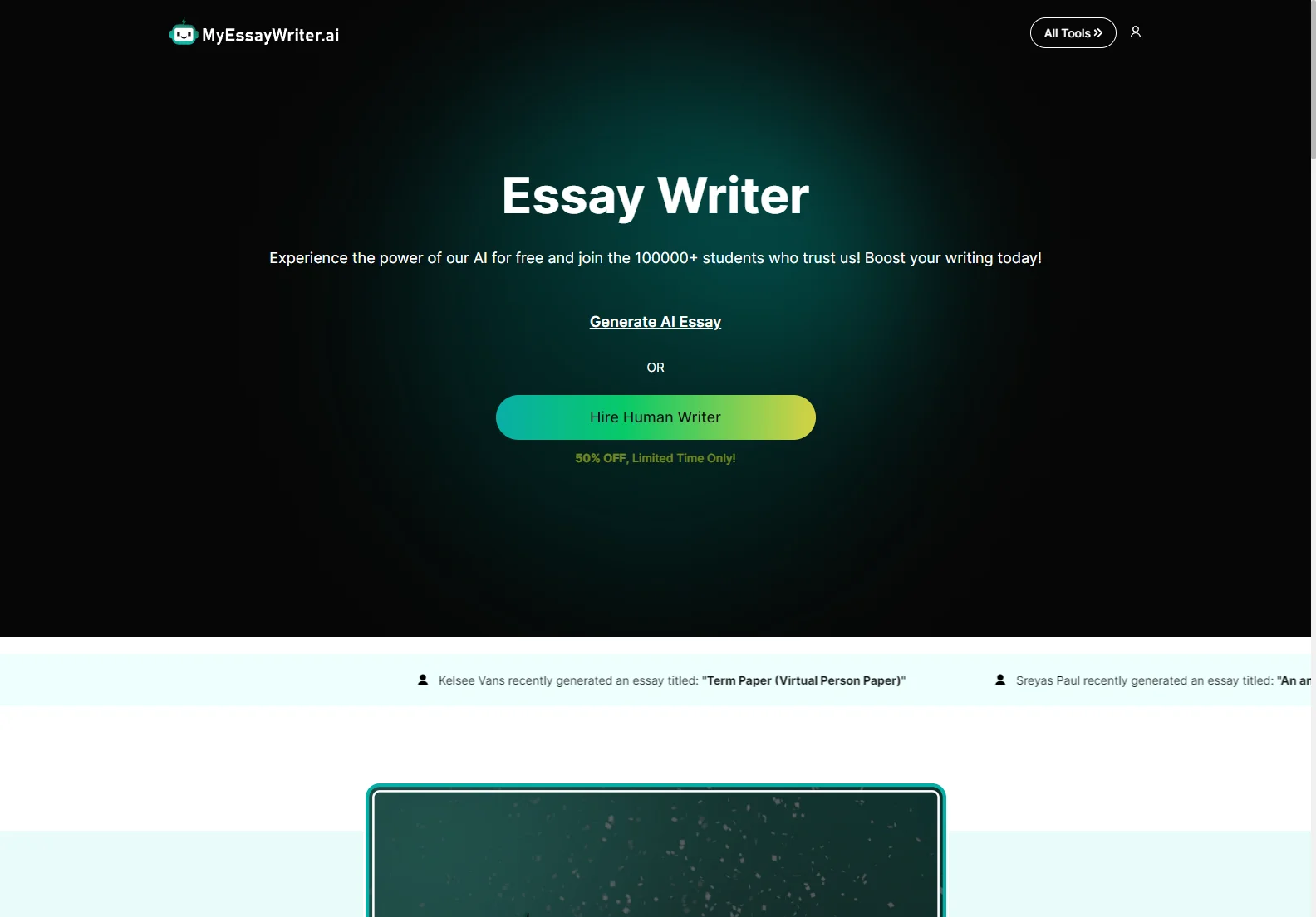 MyEssayWriter.ai: AI Essay Generator for Students