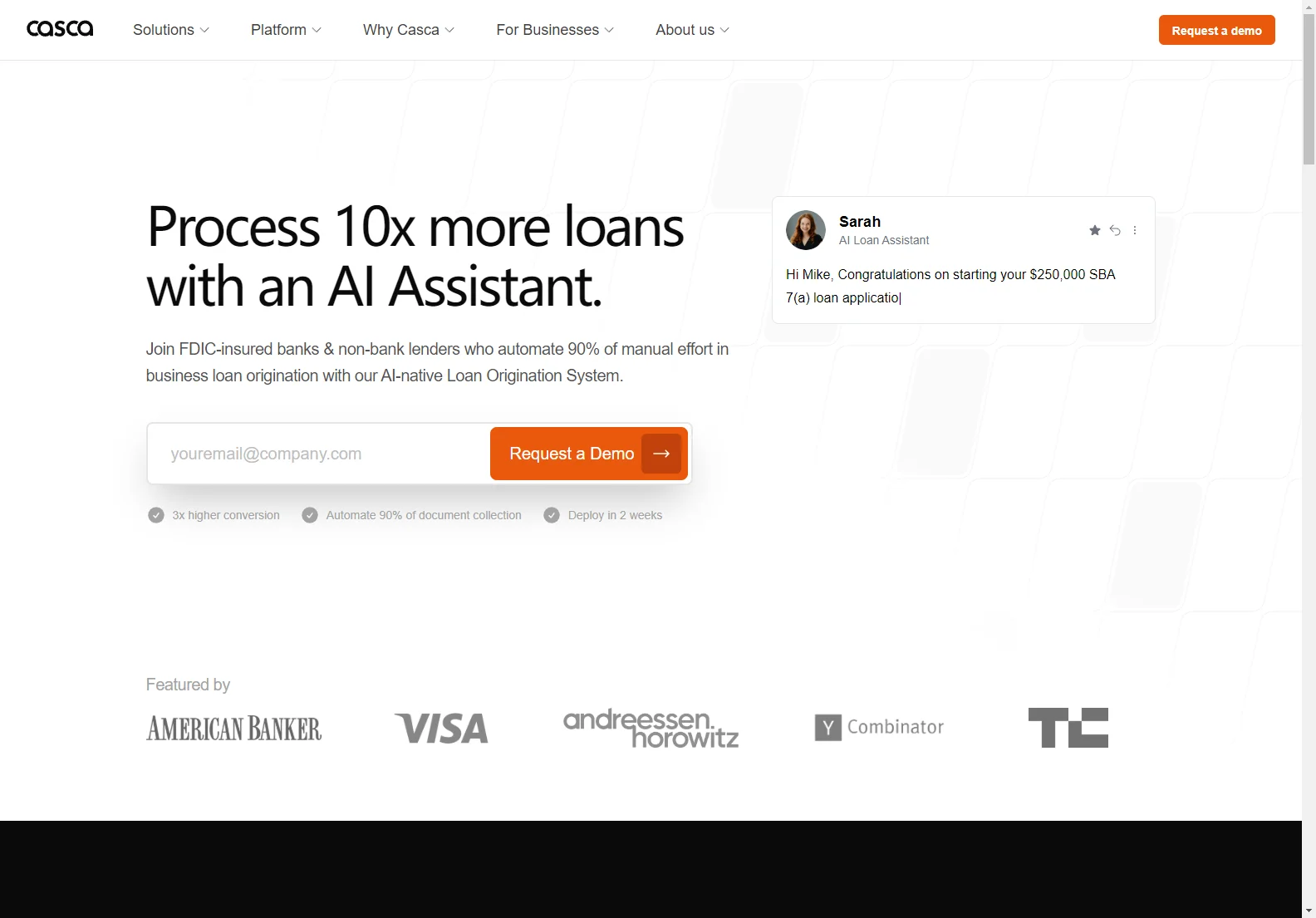 Casca: AI-Powered Loan Origination System for Faster, More Efficient Lending