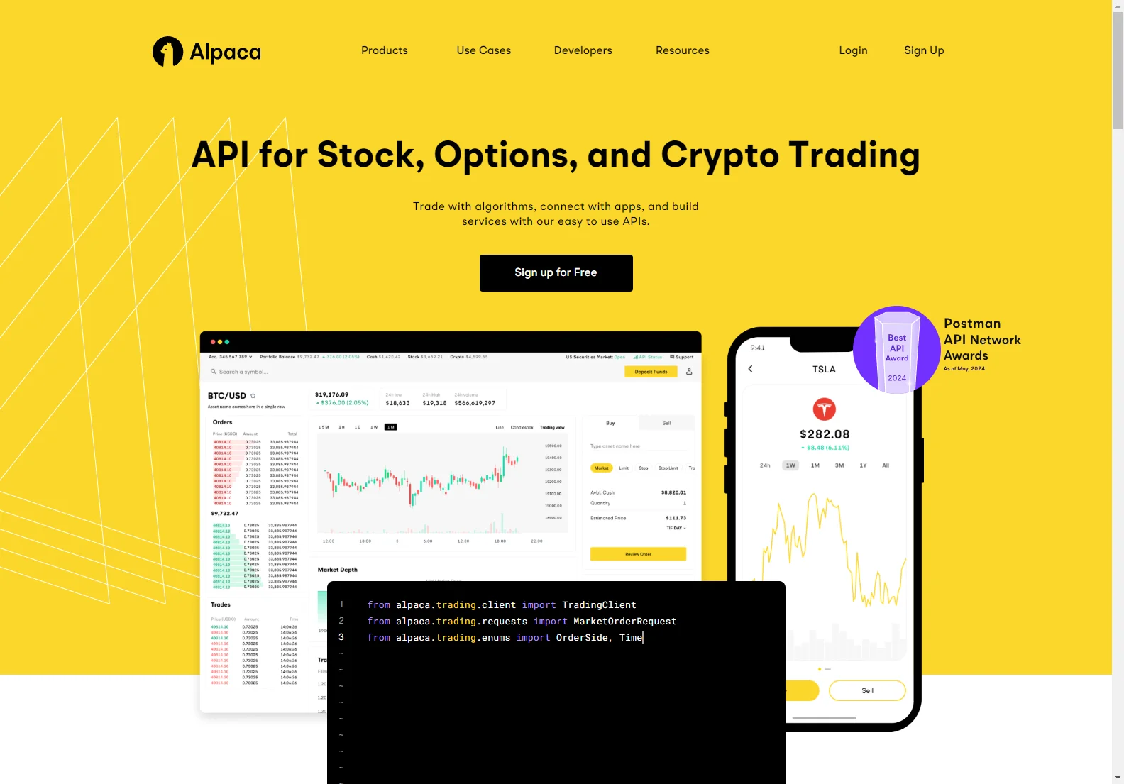 Alpaca: Developer-Friendly API for Stock, Options, and Crypto Trading