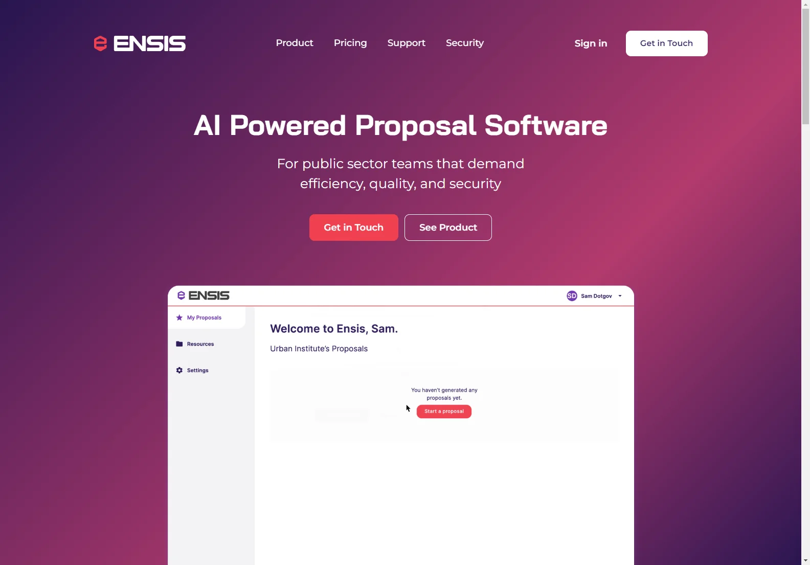 Proposals Accelerated: AI-Powered RFP Software from Ensis