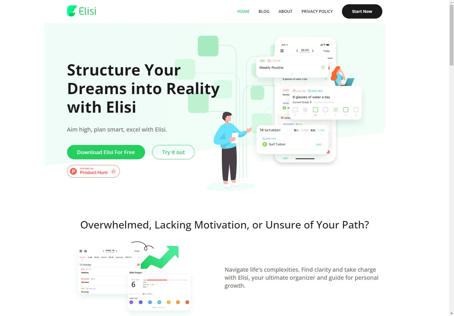 Elisi: AI-Powered Planner for Productivity & Time Management