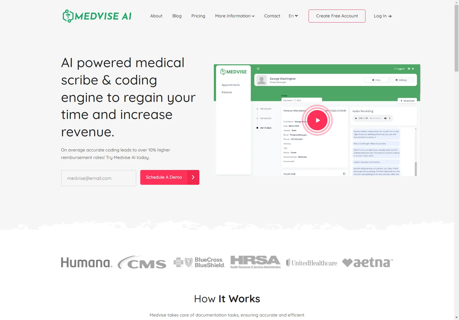 Medvise: AI-Powered Medical Scribe & Coding Engine for Increased Revenue