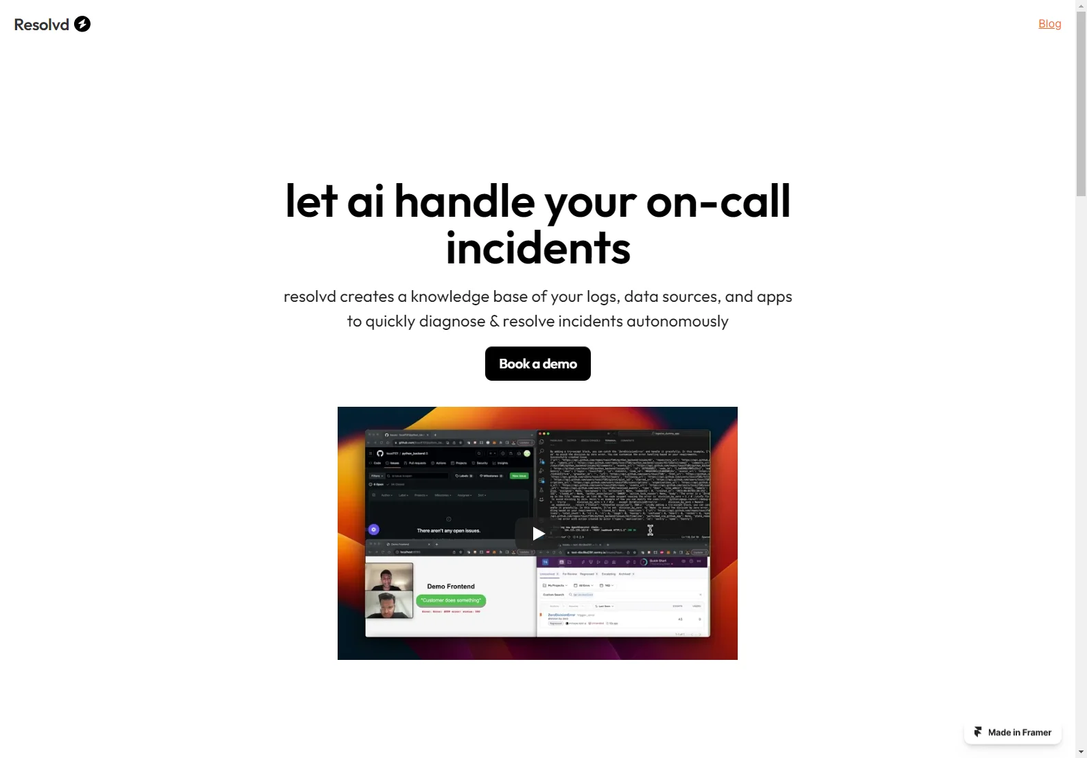 Resolvd: AI-Powered On-Call Incident Management for Faster Response Times